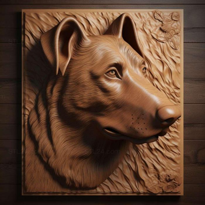 Nature and animals (Beauceron dog 4, NATURE_1900) 3D models for cnc